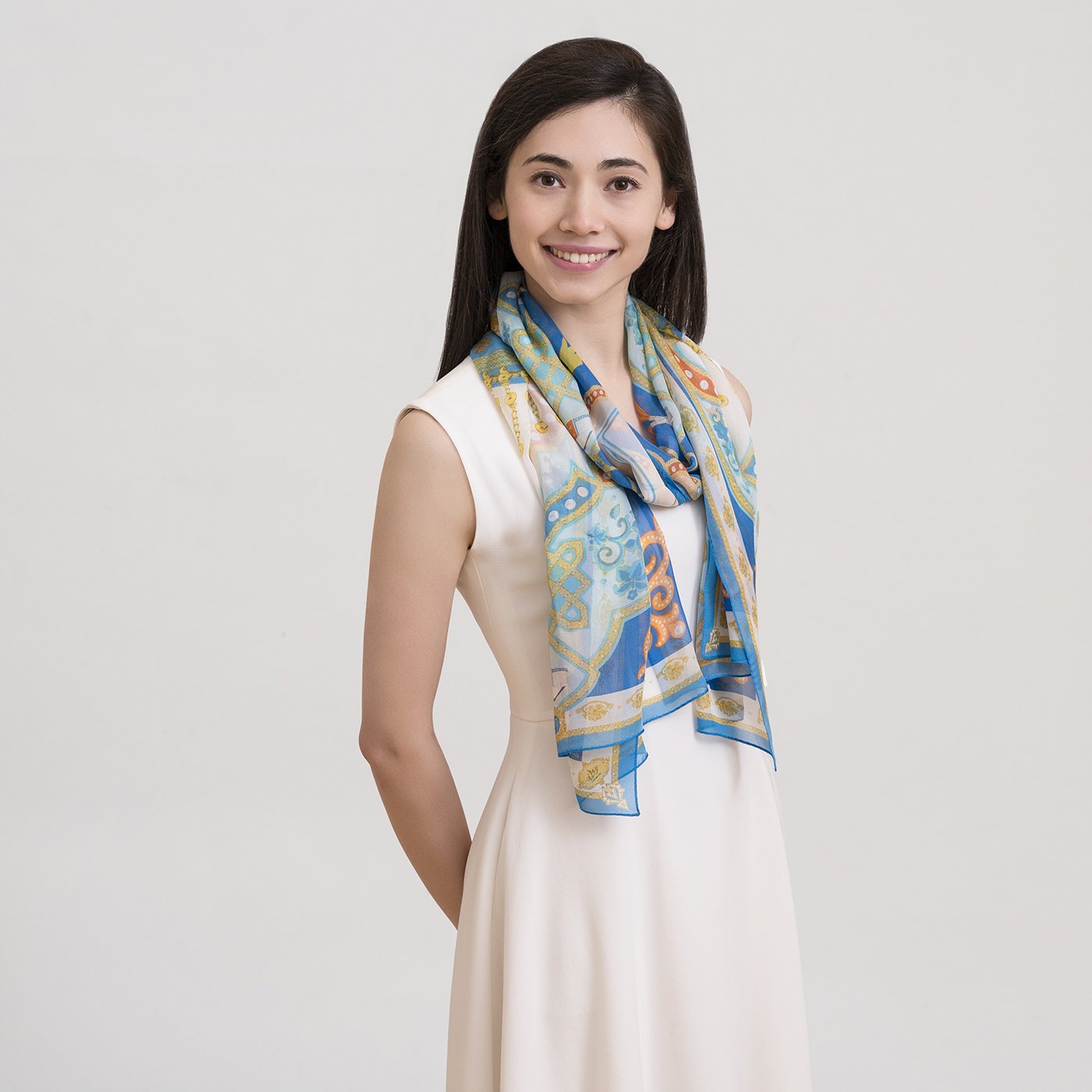 Mongolian Hospitality Silk Scarf - Chiffon - Shen Yun Shop