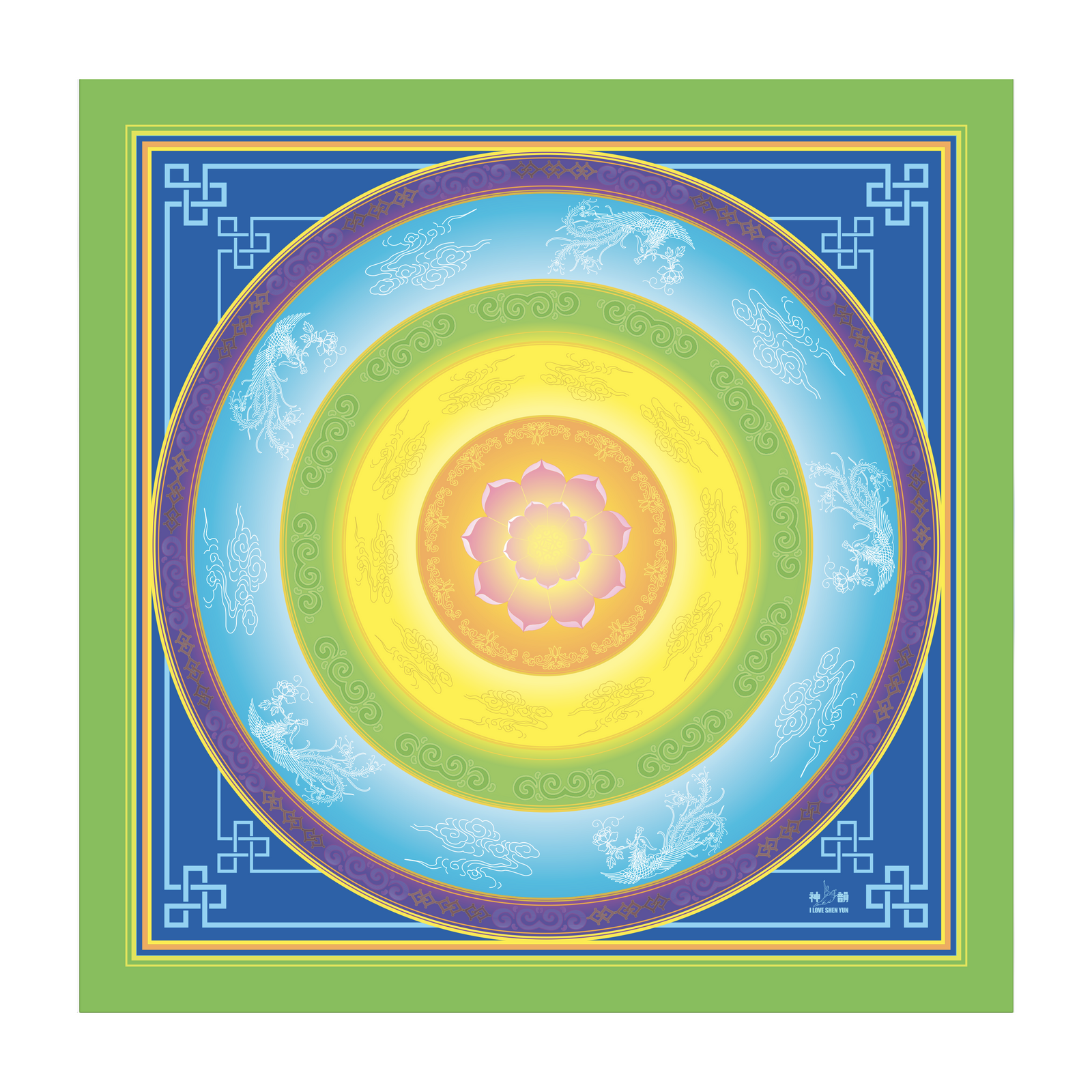 Elegance of the Yi Silk Scarf (36"x36") - Shen Yun Shop