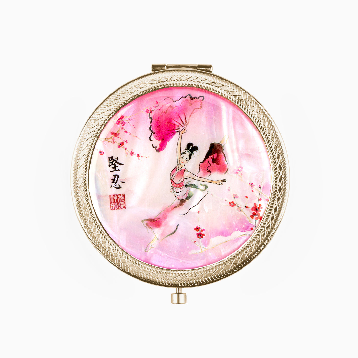Plum Blossom Compact Mirror