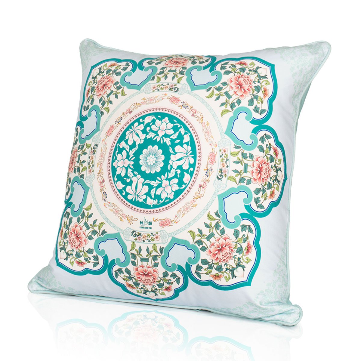 Courtyard Elegance Cushion Cover -- Blue - Shen Yun Shop
