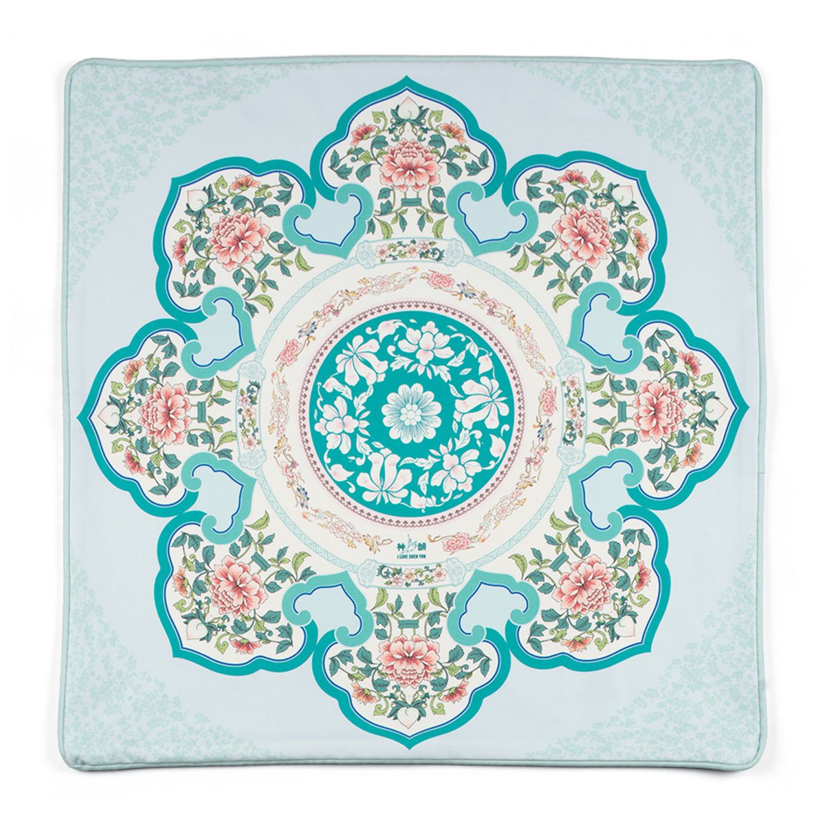 Courtyard Elegance Cushion Cover -- Blue - Shen Yun Shop