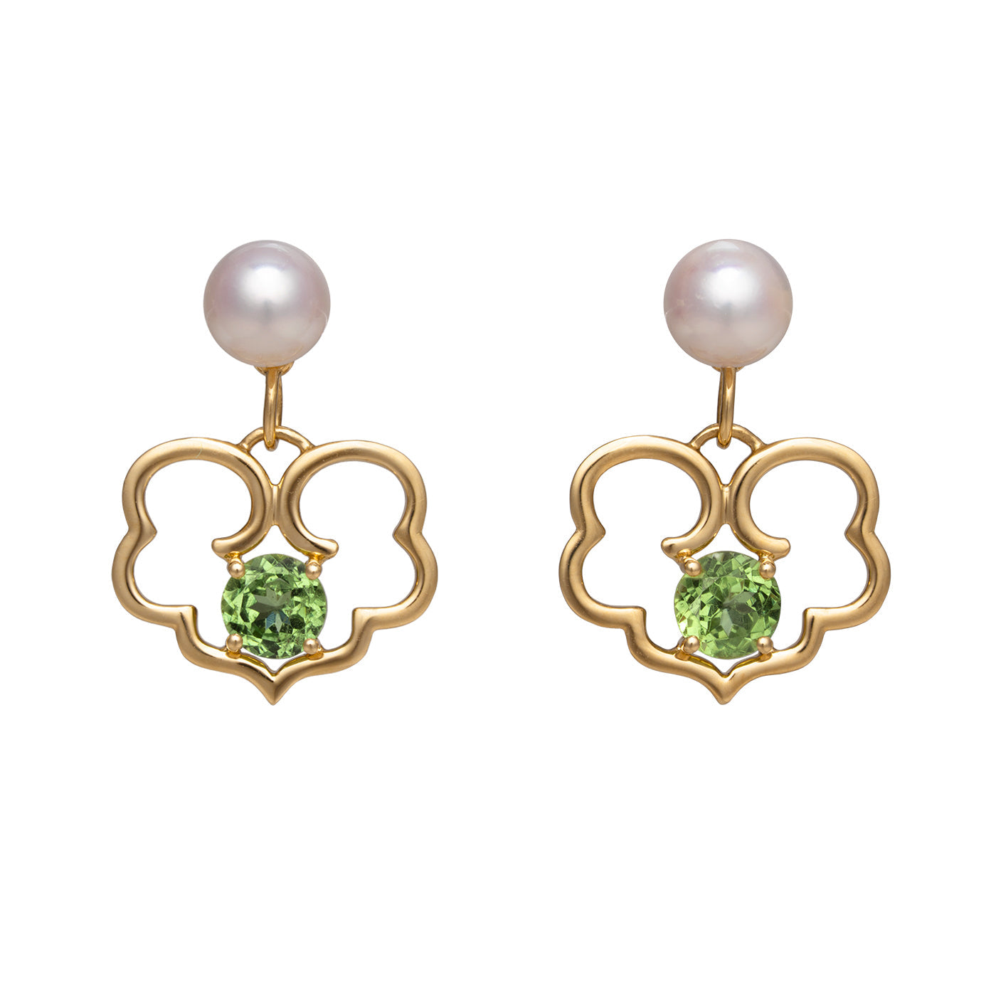 The Timeless Blessings Earrings -18kt Yellow Gold with Tsavorite