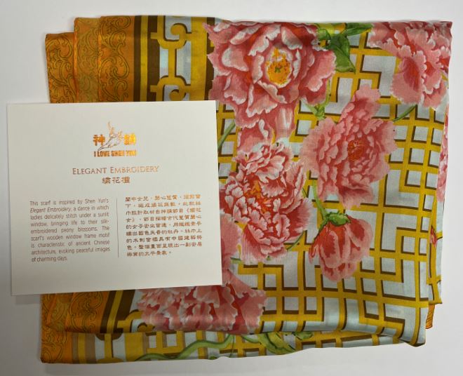 Elegant Embroidery long scarf