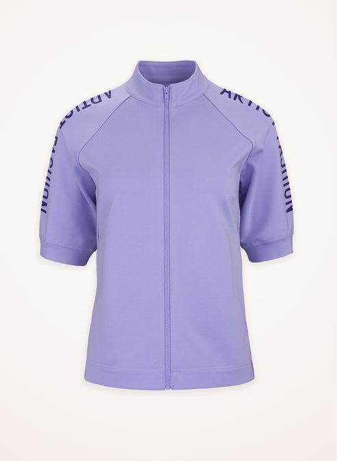 Women's Artist Fashion Short-Sleeve Zip-Up