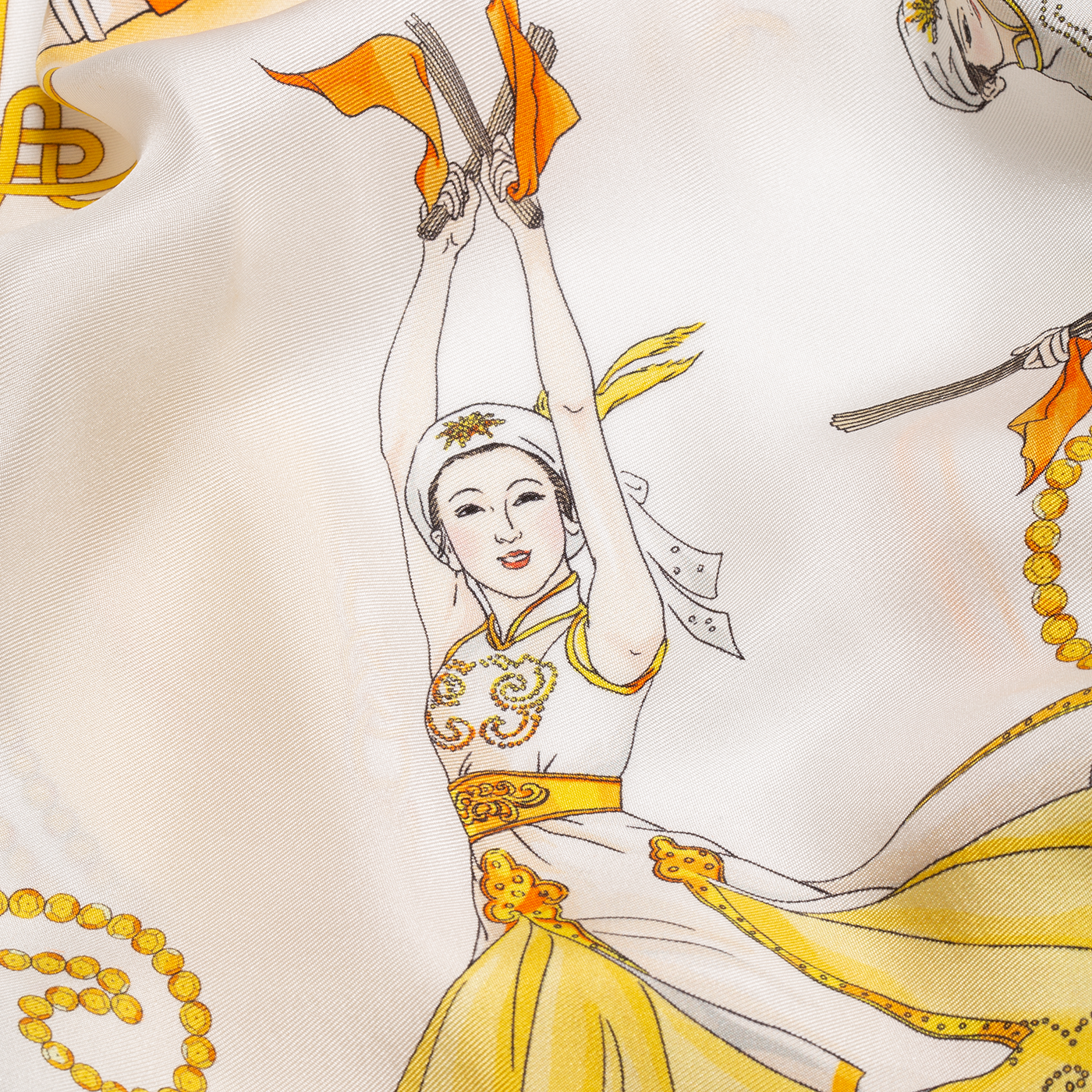 Mongolian Chopsticks Silk Scarf (36" x 36") - Shen Yun Shop