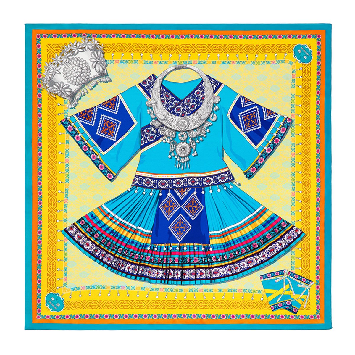 In a Miao Village Silk Scarf - Shen Yun Shop