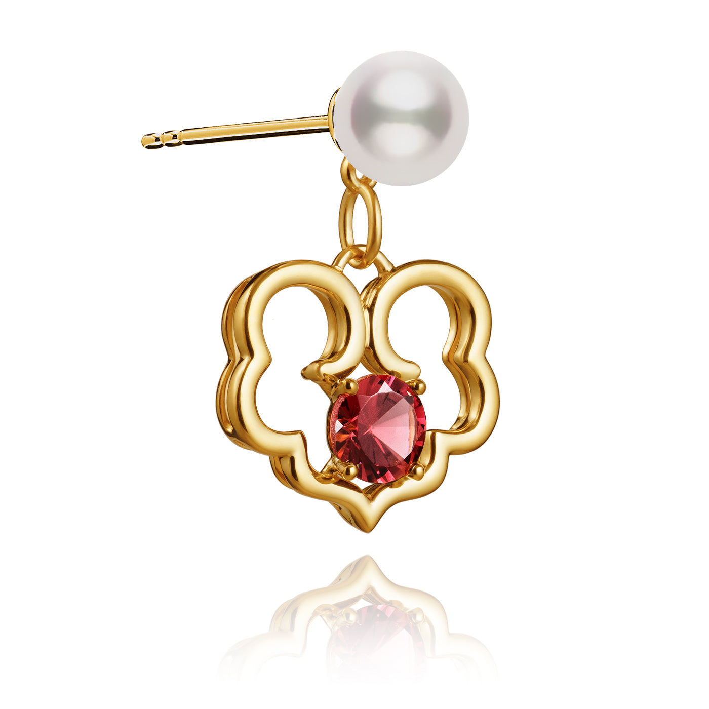 The Timeless Blessings Earrings - 18kt Yellow Gold with Spessartite Garnet